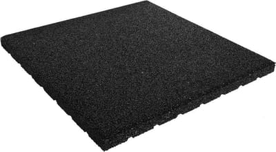 IVOL Rubber tegels 30 mm - 0.75 m² (3 tegels van 50 x 50 cm) - Zwart