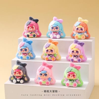 9 stuks/Set Baby Drie Figuren Speelgoed Vlinder Ster Serie Beeldje Bureaublad Decoratie Model Ornamenten Speelgoed Jongens Meisjes Kerstcadeaus white