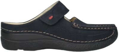 Wolky Dames Roll Slipper - 0622713-800 Blauw Nubuck - Maat 41