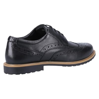 Hush Puppies Meisjes Verity Leren Brogues (Zwart/Tan)