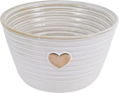 Parlane - Schaal Porselein wit - Goudkleurig Hart - 16 cm