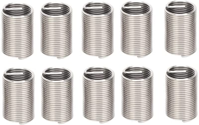 NTH products- Schroefdraad Inzetstukken 10st - Roestvrij Staal - Helicoil Type - Draadreparatie - Versterking Verbinding - Hoogwaardige Kwaliteit - Draadinzetstuk