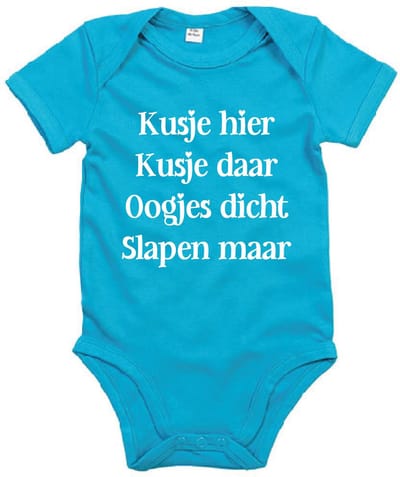 Rompertje Kusje Hier Kusje Daar-Surf Blue-3-6 Maanden