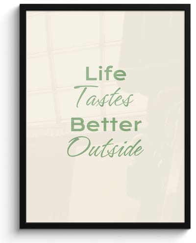 Poster in lijst - Fotolijst 60x80 cm - Posters - Tekst - Sierlijk - Letters - Groen - Posterlijst zwart - Decoratie - Wanddecoratie woonkamer - Muurdecoratie slaapkamer