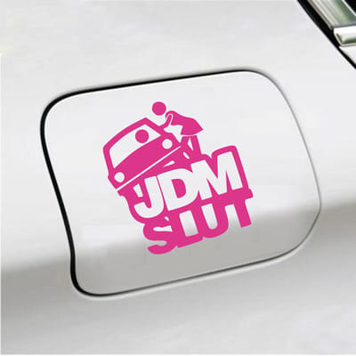 Bumpersticker - JDM Slut - 14 X 13 - Roze