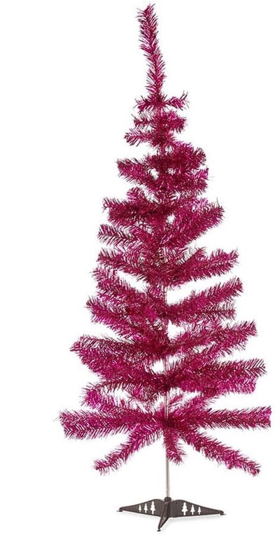 Krist+ Kunst kerstboom - fuchsia roze - H120 cm - kunststof - kunstboom