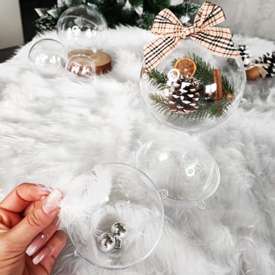 Springos Kerstbal | Kerstversiering | Onbreekbaar | Hobby/DIY Kerstbal | 1 Stuk | 6 cm | Transparant
