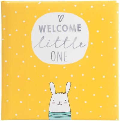 GOLDBUCH GOL-24180 kinderalbum WELCOME LITTLE ONE geel als fotoboek 25x25cm