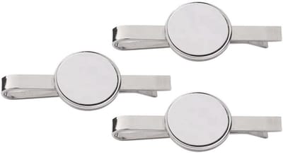 Dasspelden Blanks - Accessoires Mannen - Persoonlijk Ontwerp - Warmteoverdracht Geschikt - 9 x 5 x 2 cm - Zilverkleurig