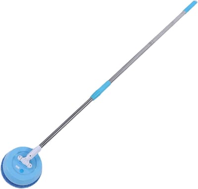 Elektrische Raamreiniger - Gemotoriseerde Glasschraper - Hoge Ramen Schoonmaken - Uitschuifbaar Telescopisch - 138 cm Lengte - Grijs