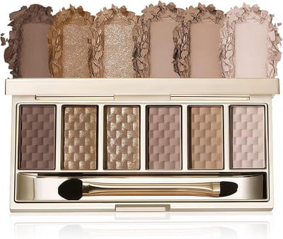 Oogschaduwpalet met 6 Matte en Shimmer Kleuren, Langdurig Gepigmenteerd voor Dagelijks Gebruik, Perfect voor Soft Glam en Natuurlijke Looks