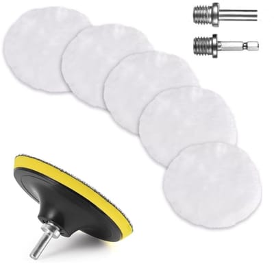 Dailygoods - 8-delige Autopolijstset met Polijstpads en Adapters