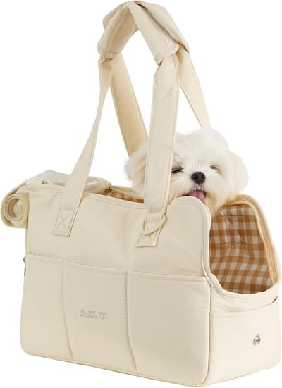 Comfortabele Honden Reistas voor Kleine Huisdieren tot 3 Kg met Opvouwbare Bodem