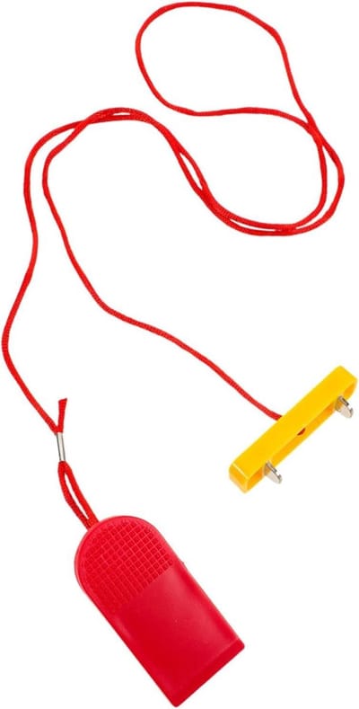 Loopband Sleutel - Veiligheidssleutel Clip - Fitness Veiligheid - Dubbele Pin Bevestiging - 6x5.2x3.5cm - Rood