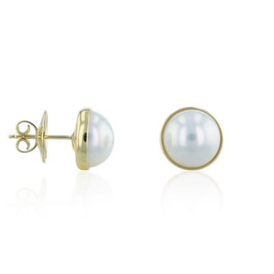 Luna-Pearls - 311.2119 - Oorstekers - Dames - 750 Geelgoud - Mabeperle