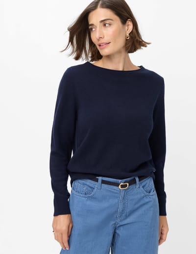 Brax Dames Trui  Style LISA navy, donkerblauw, maat 38