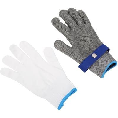 Anti-snijstalen handschoenen Niveau 5 Veiligheid Universeel Roestvrij staal voor Handbescherming(M ) gray
