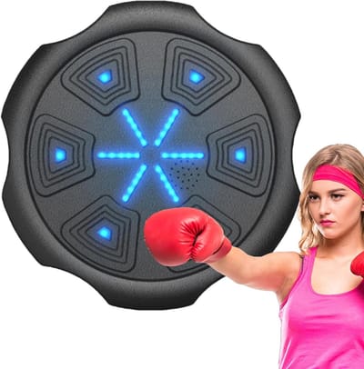Slimme Muziek Boks - Digitale Bokswand - Thuis Workout - Draadloze Muzieksynchronisatie - Compact Ontwerp - Blauw