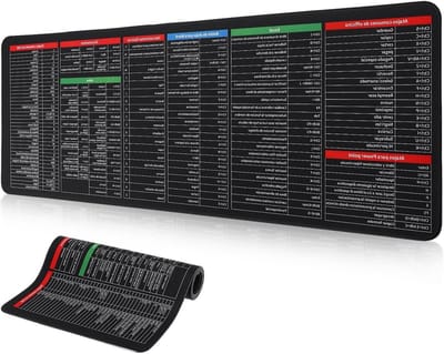 XL Bureauonderlegger met Spaanse Excel Sneltoetsen - Waterdicht Spiekbriefje voor Kantoor en Thuiswerkplek