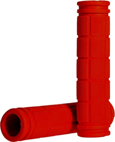 Fietshandvatten - Handvatten - Universeel - Fiets – Mountainbike – Professioneel - Grips - Extra Grip – Fietshandvaten -Handvaten - Handig te monteren - Anti-slip – Fietsen – Stuur – Bikegrips – Stevig - Rubber Rood - (R-rood)