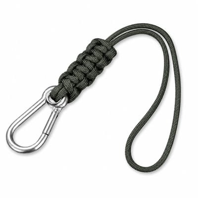 Travel Cords Paracord Keycord Legergroen – Sleutelhanger met Karabijnhaak – Polskoord voor Autosleutels, Telefoon en Pasjes