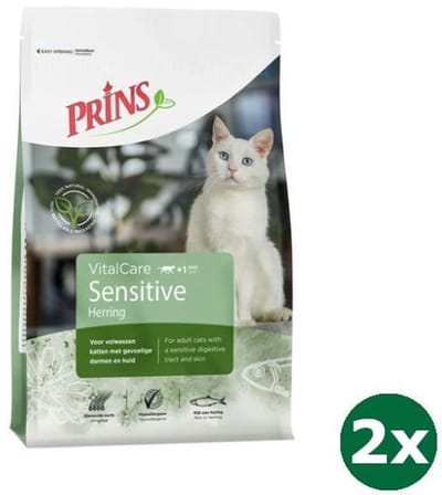 Prins cat vital care adult sensitive hypoallergeen kattenvoer 2x 4 kg