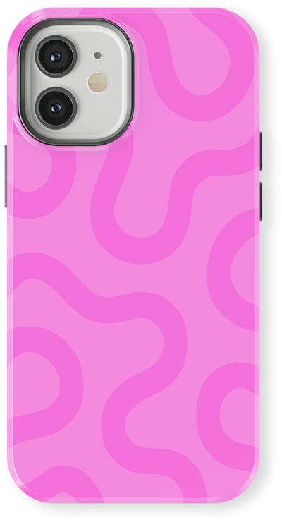 DripCase Motion Flow Tough Hoesje geschikt voor iPhone 12 | Backcover met Mag | Trendy Design | Valbescherming | Bubble Waves
