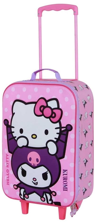 Karactermania - Sanrio - Hello Kitty - Speels - Zachte 3D Trolley Koffer - Handbagage Reiskoffer - Roze