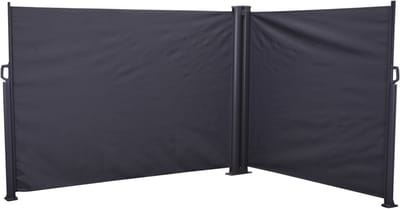 Kim windscherm dubbel 6 x 1,6 m zwart.