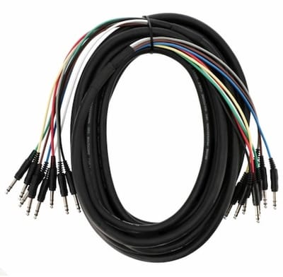 VDS-63J10-8 8 in 1 stereo 6.3 mm jack kabel 10 meter
