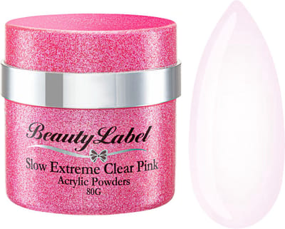 Beauty Label Acrylic Powders - Slow Extreme Clear Pink 80g