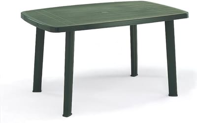 Royale groene tuintafel 140x90 cm voor buiten en tuin