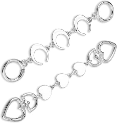 2 Stuks Korte Metalen Ketting Verlenging voor Portemonnee en Handtas - Ideaal als Tasriem en Clutch Handvat