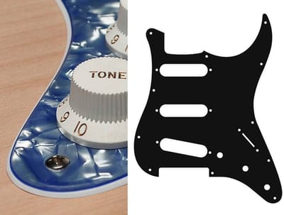Boston ST-313-PV pickguard, Stallion, standard, SSS, 3 pot holes, 3-5 switch, 3 ply, pearl violet
