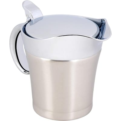 304 Roestvrij Staal Thermisch Geïsoleerde Dubbelwandige Saus Jus Boot Pot Serveerkannetje Type 1 white