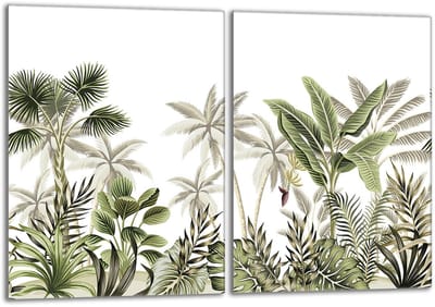 TMK ArtDeko - Snijplank - Glas - 40x52 cm - Multicolor - Met bladeren patroon