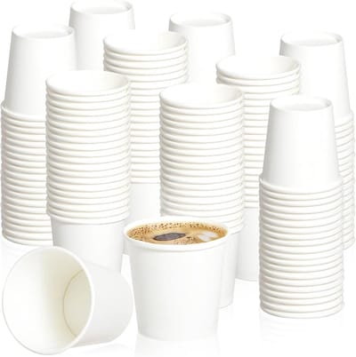 200 Kartonnen Bekers 50 ml, Kleine Papieren Koffiebekers voor Espresso, Koffie, Thee en Warme of Koude Dranken, Mini Portiebekers voor Feestjes en Evenementen (50ml)