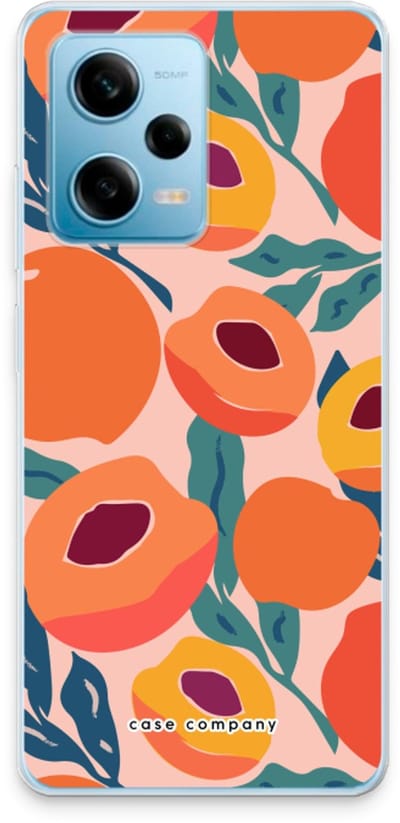 Case Company® - Hoesje geschikt voor Xiaomi Redmi Note 12 Pro 5G hoesje - Perzik - Soft Cover Telefoonhoesje - Bescherming aan alle Kanten en Schermrand