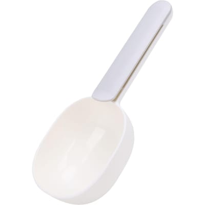 Hondenvoer Schep met Clip ABS Plastic Multifunctionele Hondenvoer Maatbeker voor Hond Kat white