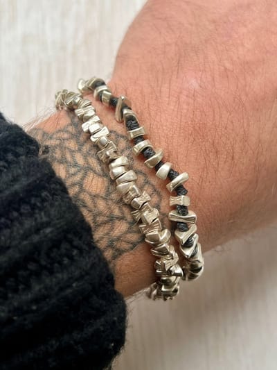Spadarella Gioielli - SPBR434 - Armband - 925 Zilver - 8 mm - Black 4000 - 21 Cm