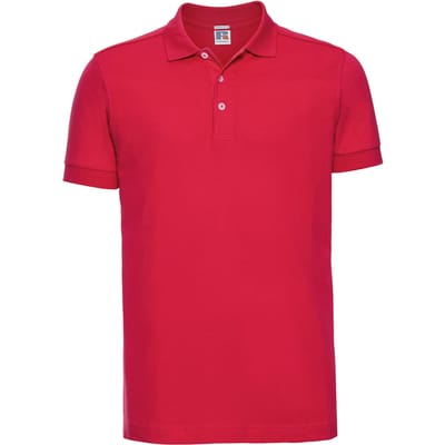 Russell Heren Rekken Korte Mouw Poloshirt (Klassiek rood)