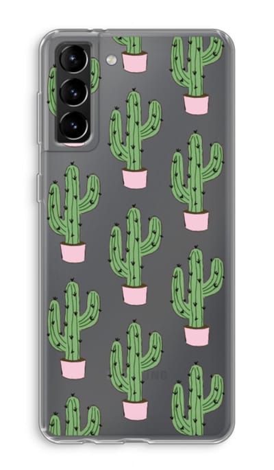 Case Company® - Hoesje geschikt voor Samsung Galaxy S21 Plus hoesje - Cactus Lover - Soft Cover Telefoonhoesje - Bescherming aan alle Kanten en Schermrand