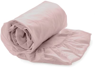 Yellow Hoeslaken Suite Mumbai - Katoen Perkal - 40cm Hoekhoogte - Petal Pink - 90x200 cm - 100% Katoen-Perkal - Eenpersoons