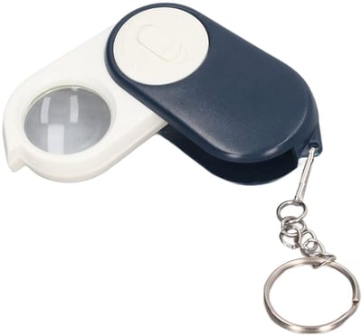 Dailygoody - Mini Vergrootglas met Licht - Handheld Zakvergrootglas - 10X Vergroting - Verlicht voor Lezen - Inspectie en Hobby - Inclusief Sleut