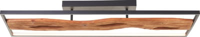 Plafondlamp zwart met hout Chaumont 100cm - G80114/76
