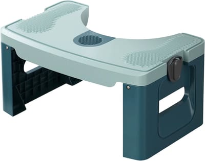 Opvouwbaar Toilet Krukje – Squat Stool voor Betere Toilethouding - Antislip Toilet Voetenbankje voor Gezonde Darmwerking (Volwassenen & Kinderen) - Groen