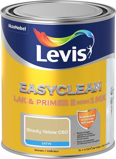 Levis - Easyclean Lak & Primer 2-In-1 Mix - Shady Yellow C60 - Mengverf - 1 L