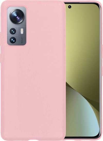 Hoesje - Geschikt voor Xiaomi 12X - Sterk & Shockproof - Hoes Cover - Siliconen Case - Telefoonhoesjes - Lichtroze