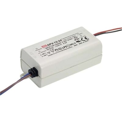 MEAN WELL APV-12-12 LED-transformator Constante spanning 12 W 0 - 1 A 12 V/DC Niet dimbaar, Overbelastingsbescherming 1 stuk(s)