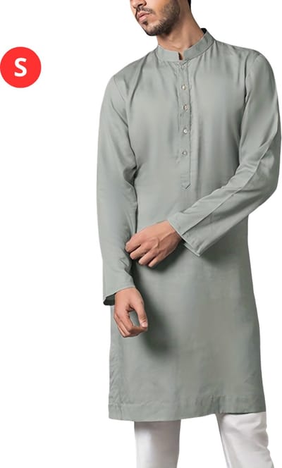 Livano Islamitische Kleding - Djellaba Heren - Moslim Kleding - Arabisch Mannen Kaftan - Alhamdulillah - Lichtgrijs S